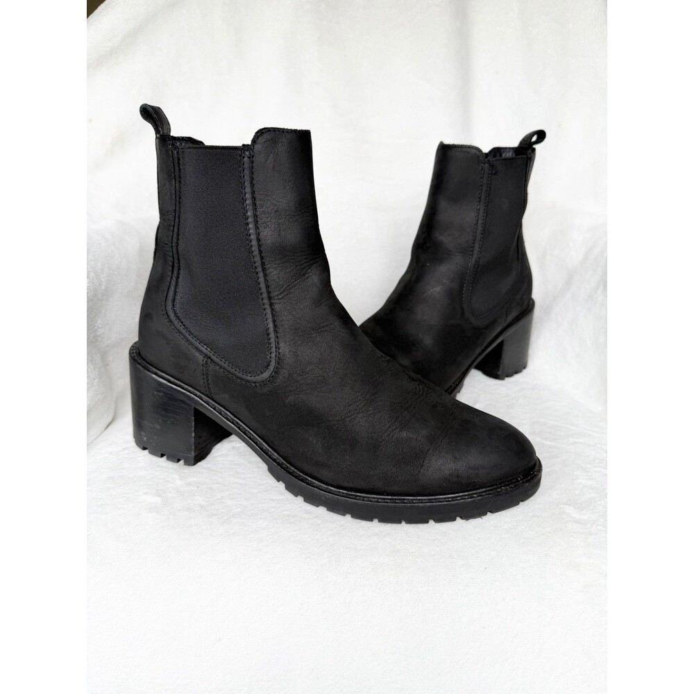 THURSDAY Women's Knockout BlackMatte Leather Chelsea Handmade Sz 11